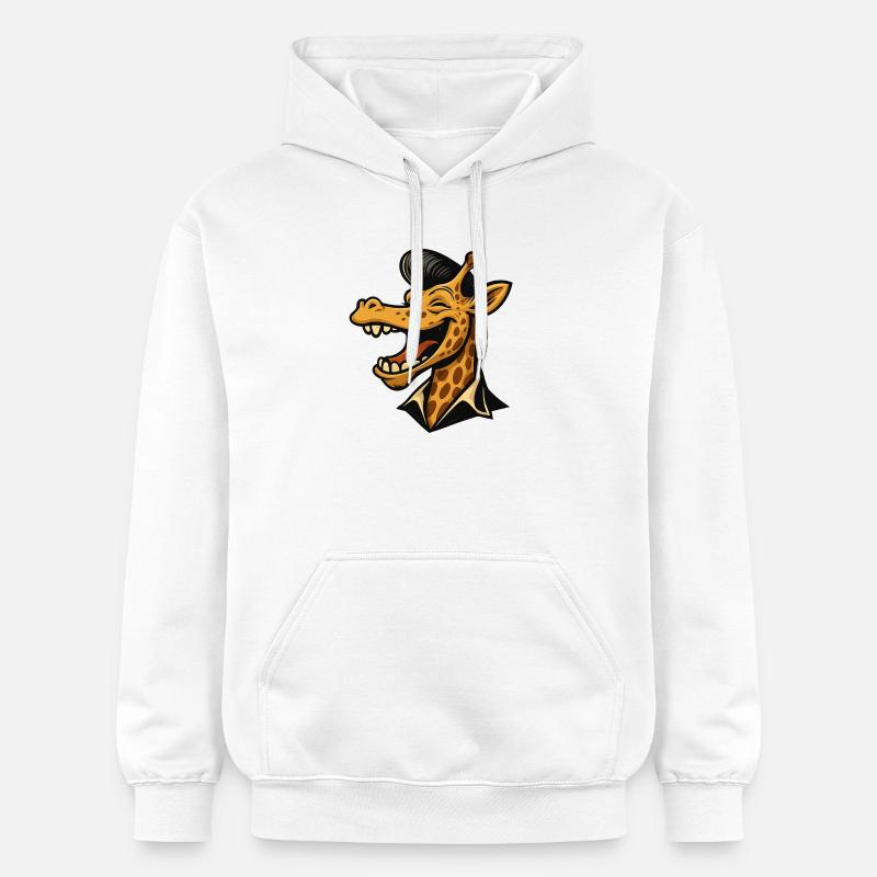 Stretch avec style – Cool Giraffe - Sweat à capuche Softstyle® Gildan Unisexe - blanc