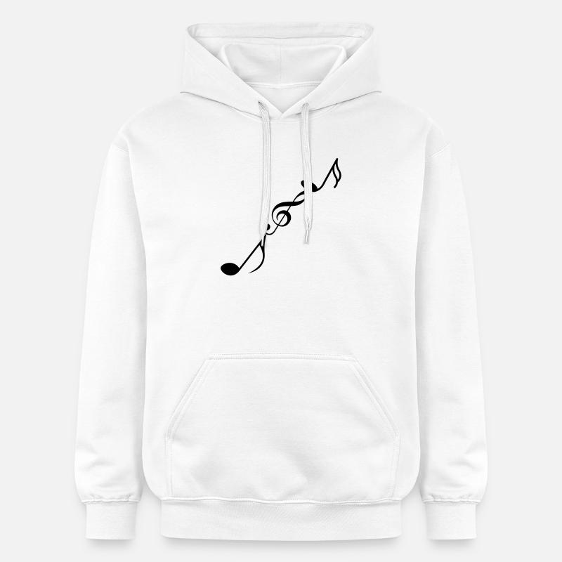 Notes de musique - Sweat à capuche Softstyle® Gildan Unisexe - blanc