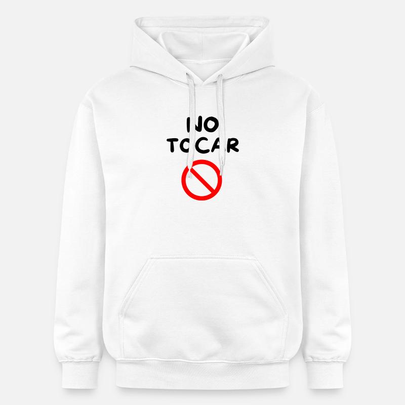 NE PAS TOUCHER 🚫 - Sweat à capuche Softstyle® Gildan Unisexe - blanc