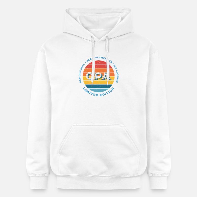 Cadeau OPA Coucher de soleil rétro - Sweat à capuche Softstyle® Gildan Unisexe - blanc