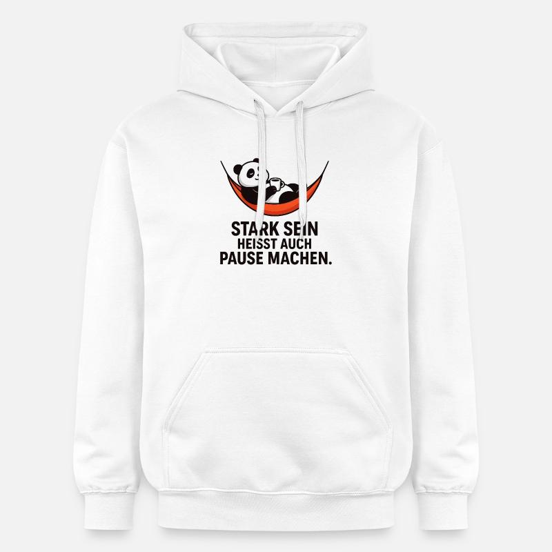 Panda Break Power Dicton - Sweat à capuche Softstyle® Gildan Unisexe - blanc