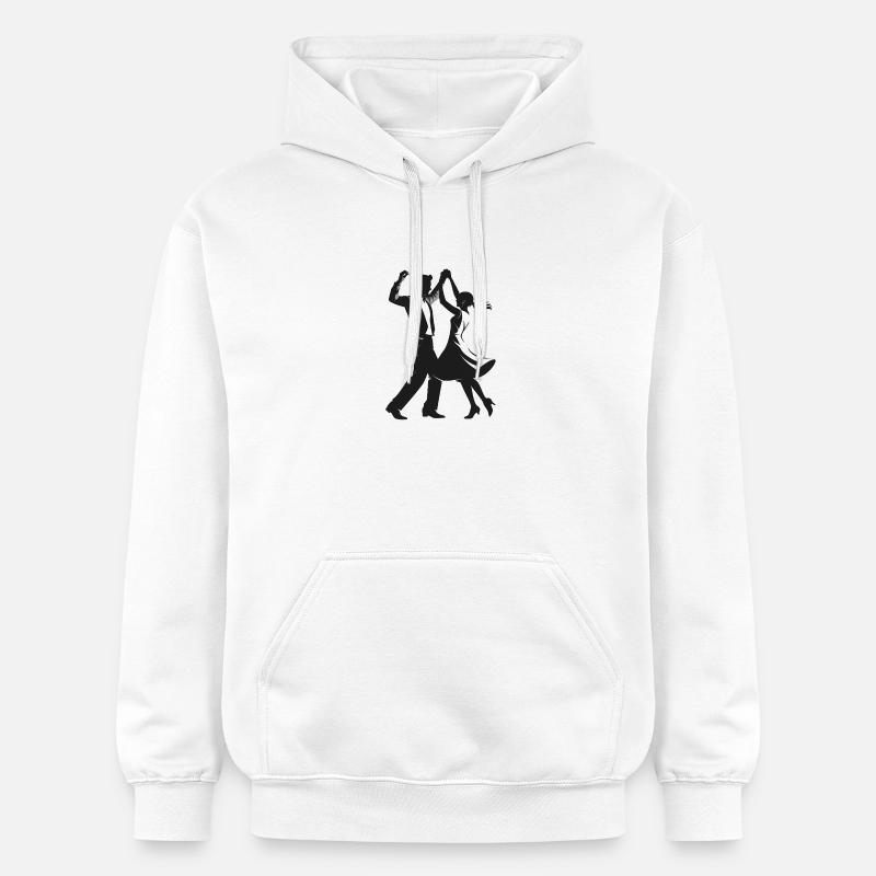 Couple dansant - Logo Cool Silhouette - Sweat à capuche Softstyle® Gildan Unisexe - blanc