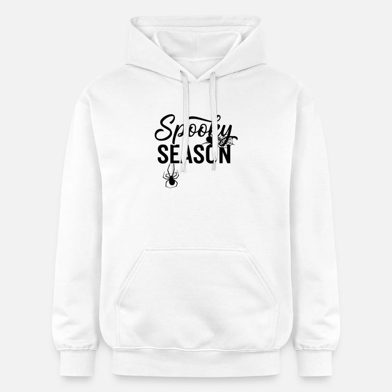 Illustration d’araignée de saison effrayante - Sweat à capuche Softstyle® Gildan Unisexe - blanc