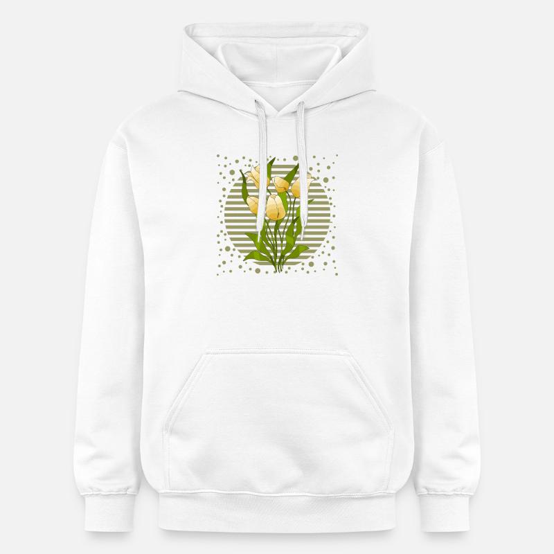 Fleur - Sweat à capuche Softstyle® Gildan Unisexe - blanc