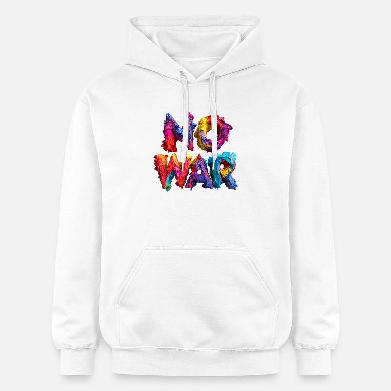 No War Farbexplosion - Gildan Unisex Softstyle® Midweight Hoodie - Weiß