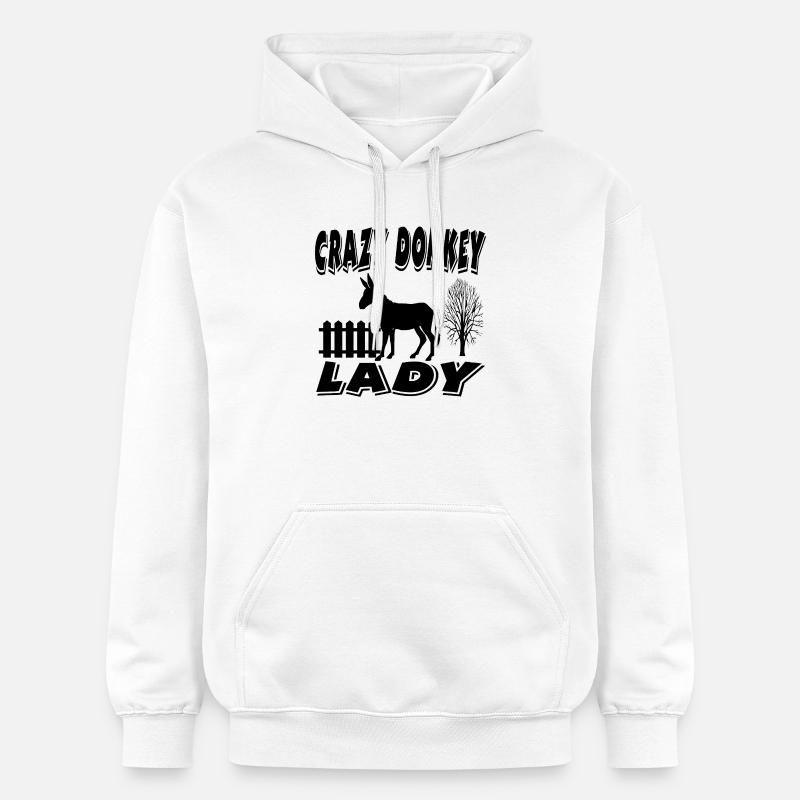 âne - Sweat à capuche Softstyle® Gildan Unisexe - blanc