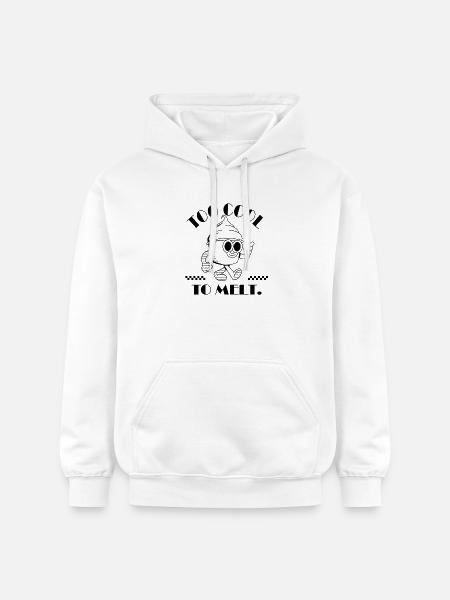 For cool til at smelte – Retro isdesign - Gildan Softstyle® Midweight unisex-hoodie - hvid
