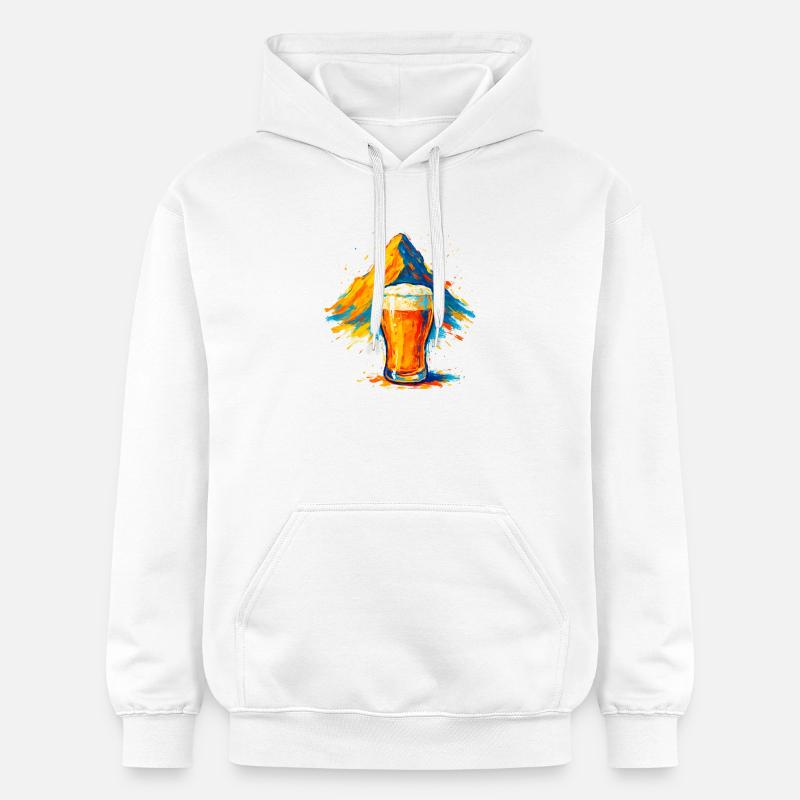 Biergipfel Farbexplosion - Gildan Unisex Softstyle® Midweight Hoodie - Weiß