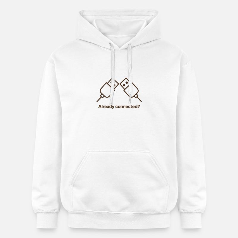 Déjà connecté - Sweat à capuche Softstyle® Gildan Unisexe - blanc