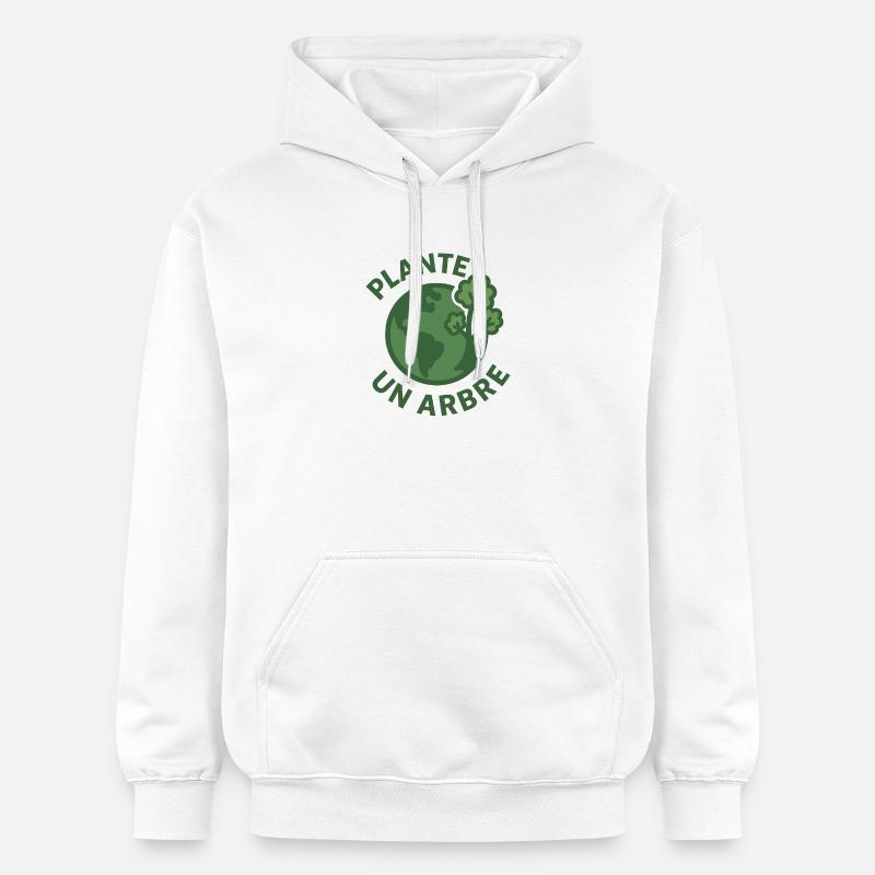 Planète Un Arbre Éco Design - Sweat à capuche Softstyle® Gildan Unisexe - blanc