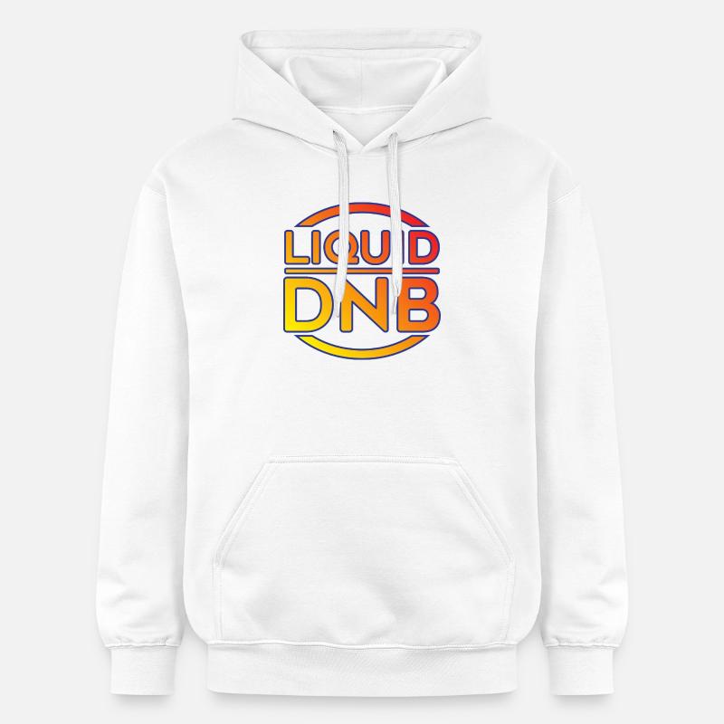 Liquid DNB Logo au néon - Sweat à capuche Softstyle® Gildan Unisexe - blanc