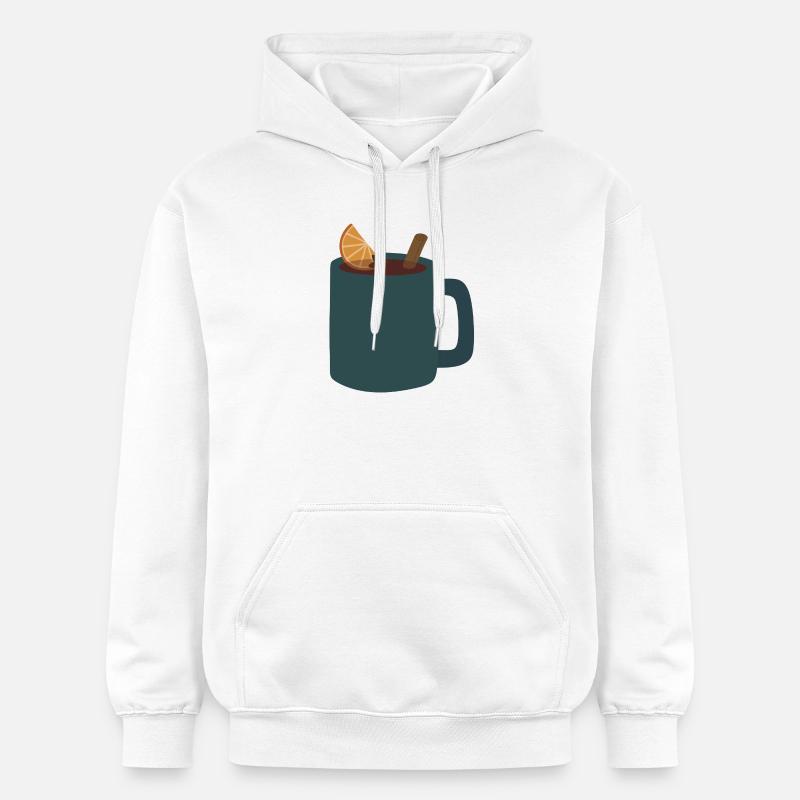 Illustration de tasse de vin chaud - Sweat à capuche Softstyle® Gildan Unisexe - blanc