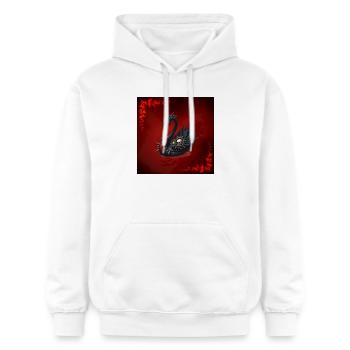 Black Swan with Thorns - Gildan Unisex Softstyle® Midweight Hoodie - white - Front - Liana (172cm) & Jaron (178cm)