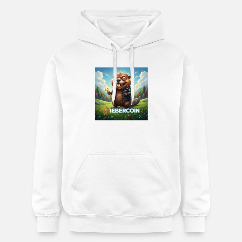 Crypto Beaver avec clé à molette - Sweat à capuche Softstyle® Gildan Unisexe - blanc