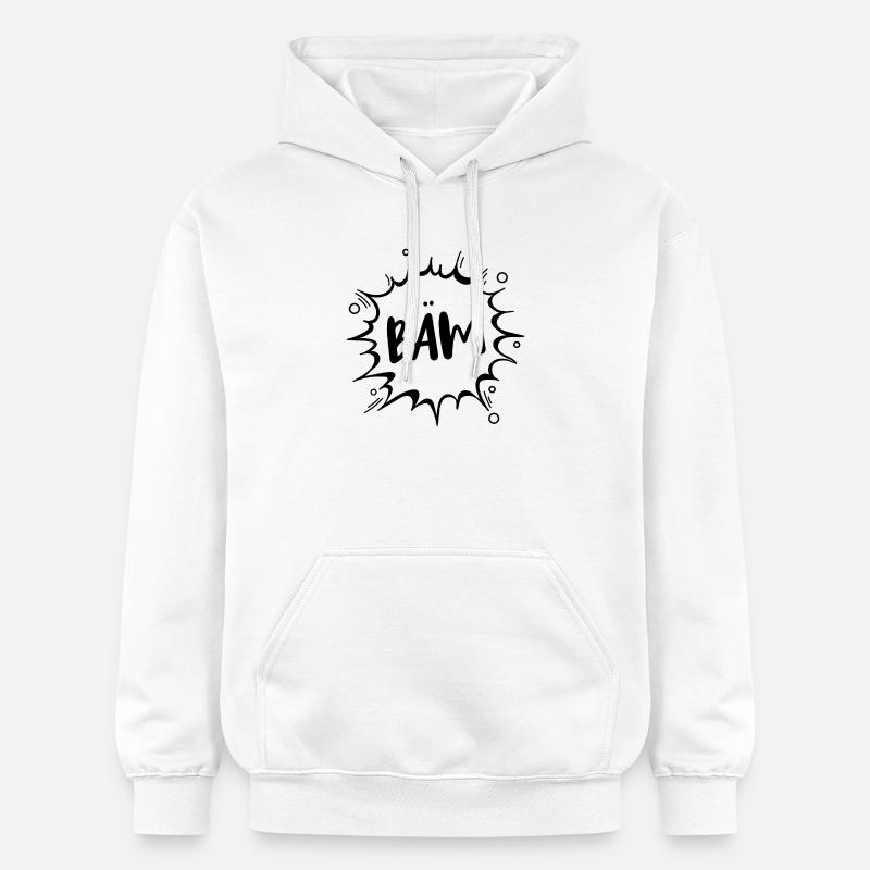 « BAM » - Sweat à capuche Softstyle® Gildan Unisexe - blanc