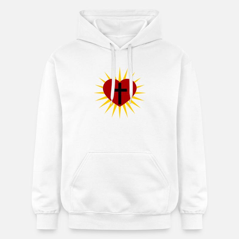 Croix - Sweat à capuche Softstyle® Gildan Unisexe - blanc