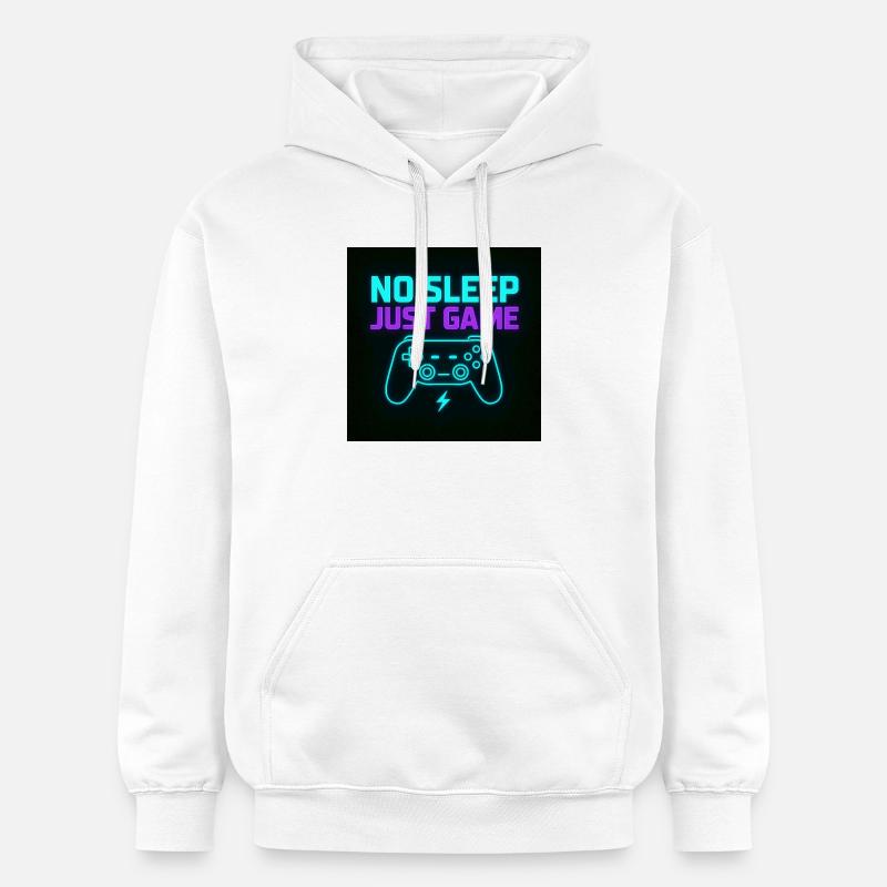 no sleep just game - Sweat à capuche Softstyle® Gildan Unisexe - blanc