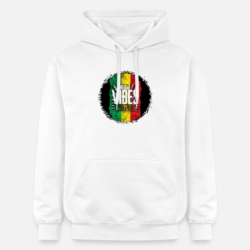 Drapeau Reggae Vibes - Sweat à capuche Softstyle® Gildan Unisexe - blanc