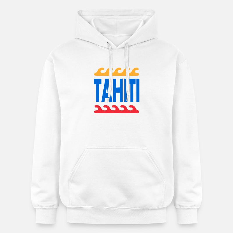 Tahiti - Polynésie française - Polynésie - Plage - Sweat à capuche Softstyle® Gildan Unisexe - blanc