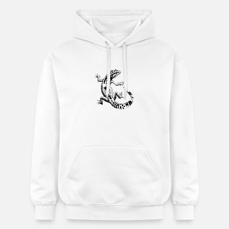 Gecko léopard - Sweat à capuche Softstyle® Gildan Unisexe - blanc