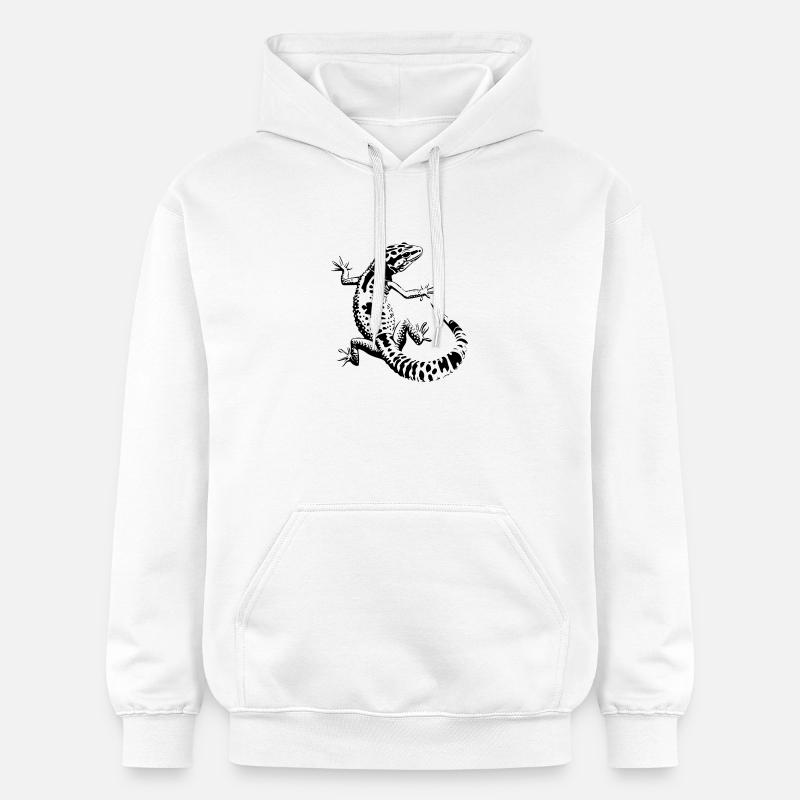 Gecko léopard - Sweat à capuche Softstyle® Gildan Unisexe - blanc