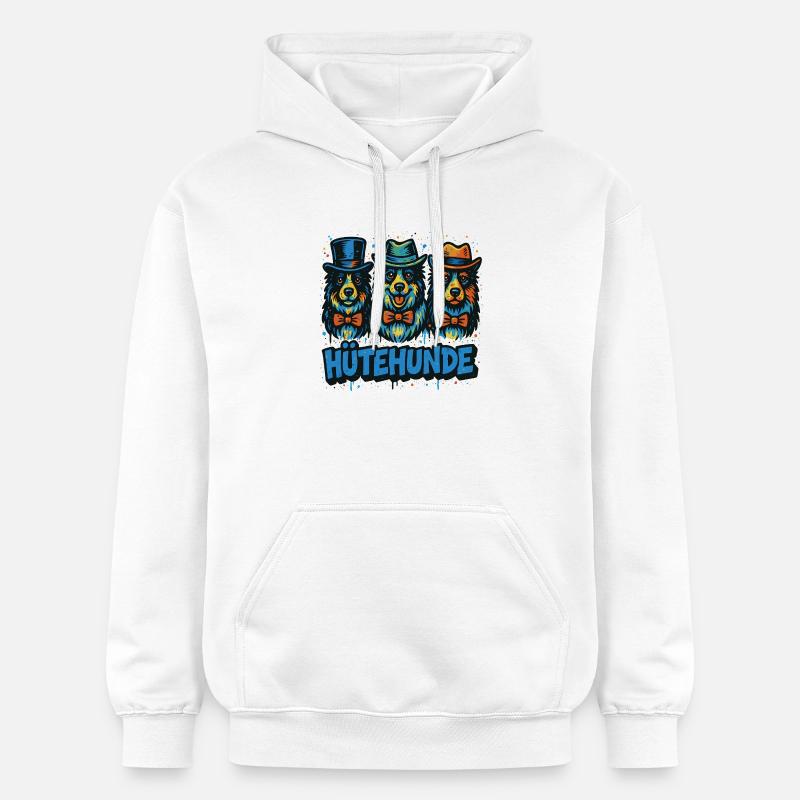 Chiens de troupeau Trio de trois - Sweat à capuche Softstyle® Gildan Unisexe - blanc