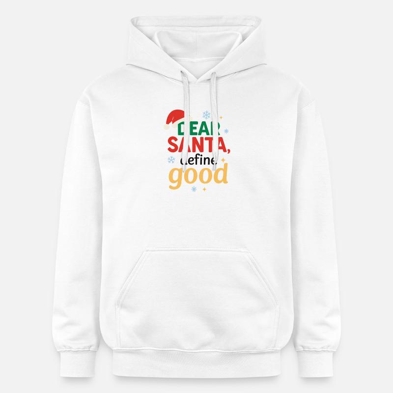 Le Père Noël définit le bien - Sweat à capuche Softstyle® Gildan Unisexe - blanc