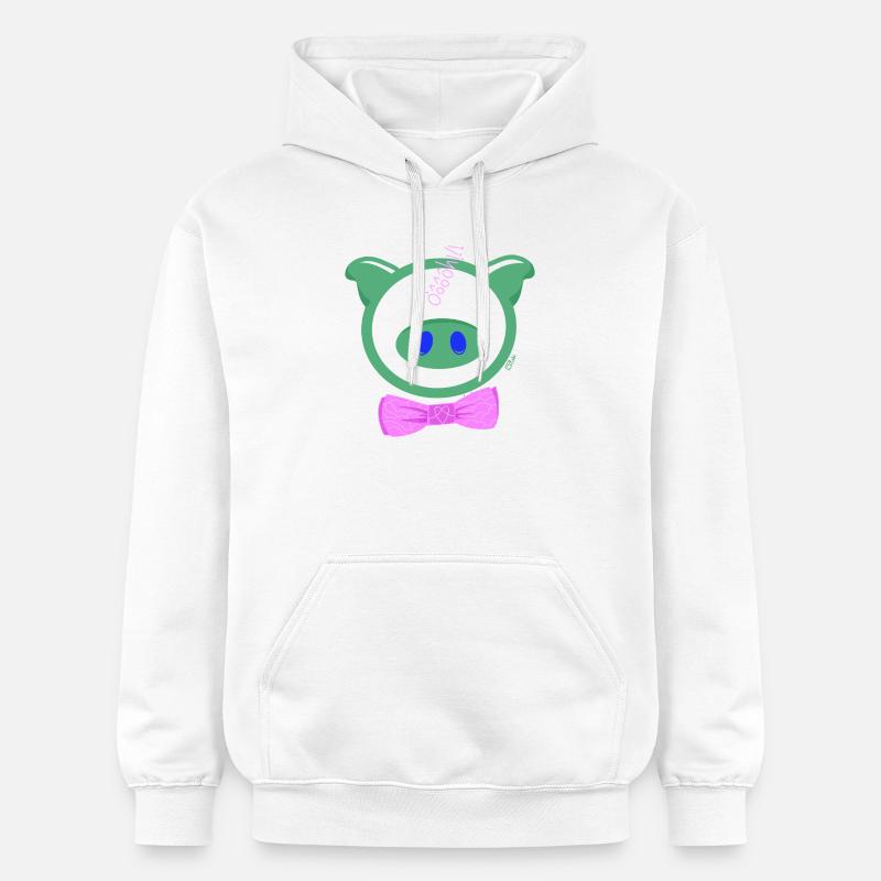 HoOoOh! Le Cochon Chic - Sweat à capuche Softstyle® Gildan Unisexe - blanc
