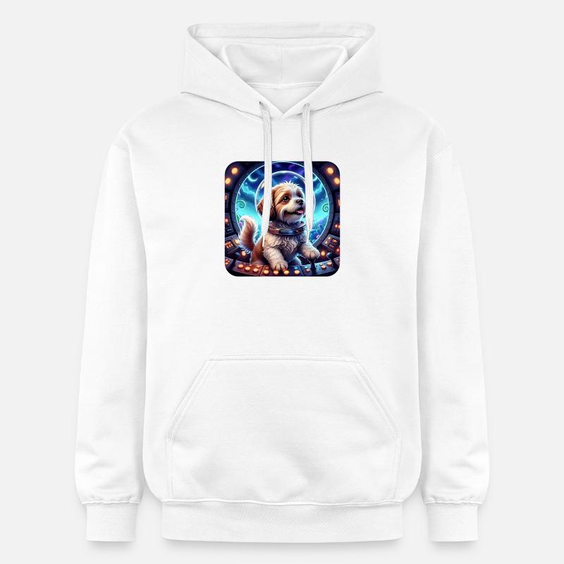 Petit Cosmique dans la capsule spatiale - Sweat à capuche Softstyle® Gildan Unisexe - blanc