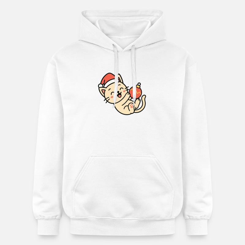 Bal de Noël amusant pour chatons - Sweat à capuche Softstyle® Gildan Unisexe - blanc