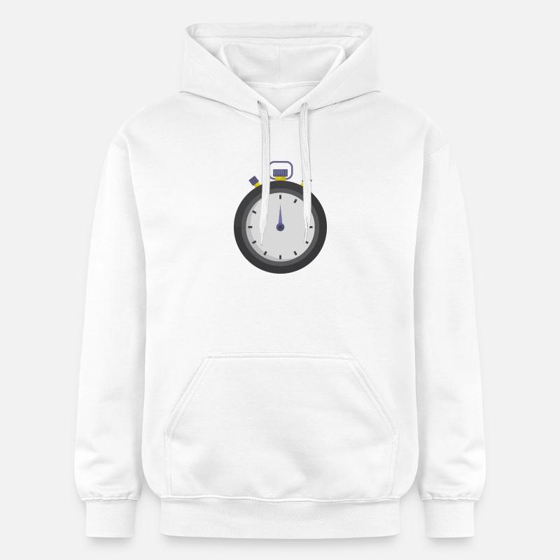 Chronomètre - Sweat à capuche Softstyle® Gildan Unisexe - blanc