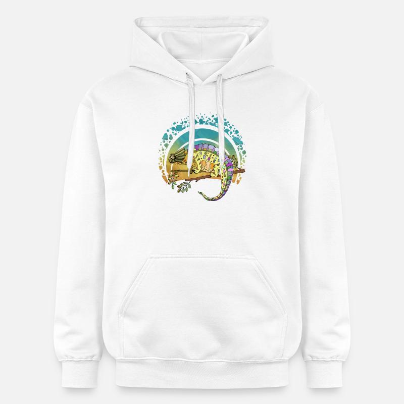 Caméléon - Sweat à capuche Softstyle® Gildan Unisexe - blanc