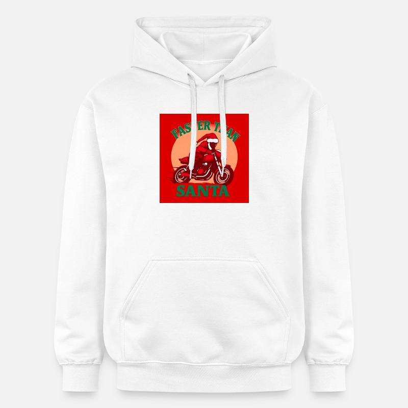 Plus rapide que le Père Noël - Sweat à capuche Softstyle® Gildan Unisexe - blanc