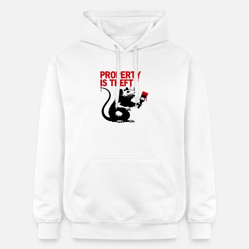 Citation de graffiti rouge Imprimé - Sweat à capuche Softstyle® Gildan Unisexe - blanc