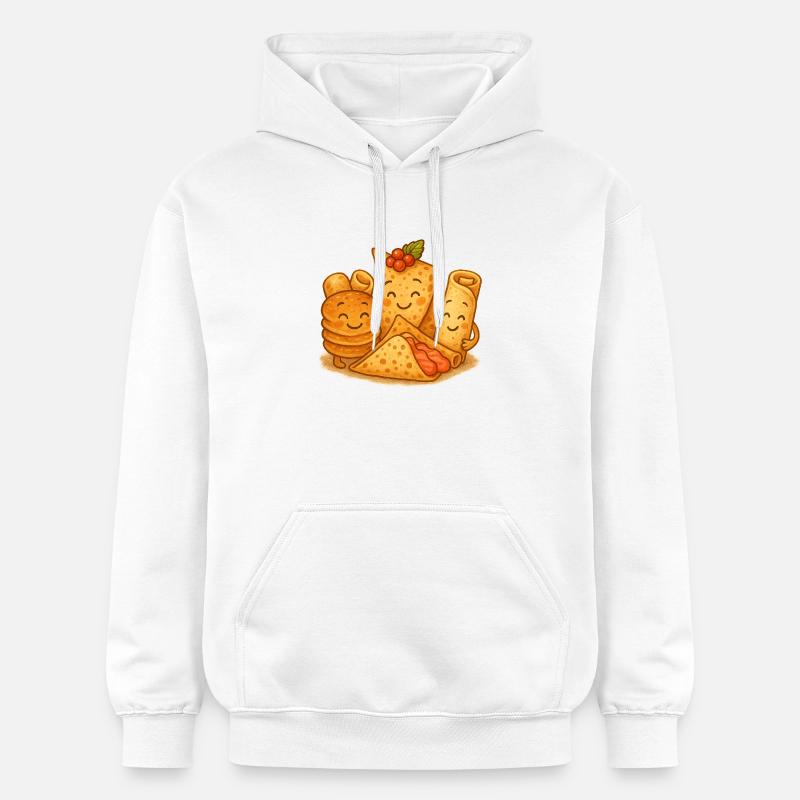 Bon blini amis, blinis, pancakes - Sweat à capuche Softstyle® Gildan Unisexe - blanc