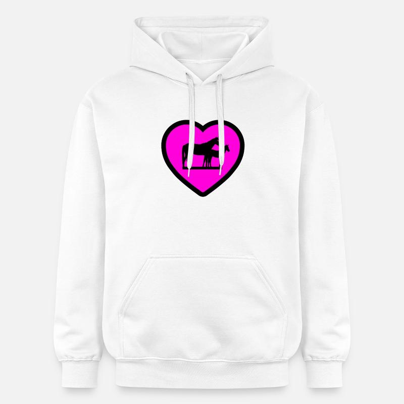 Pferde - Gildan Unisex Softstyle® Midweight Hoodie - Weiß