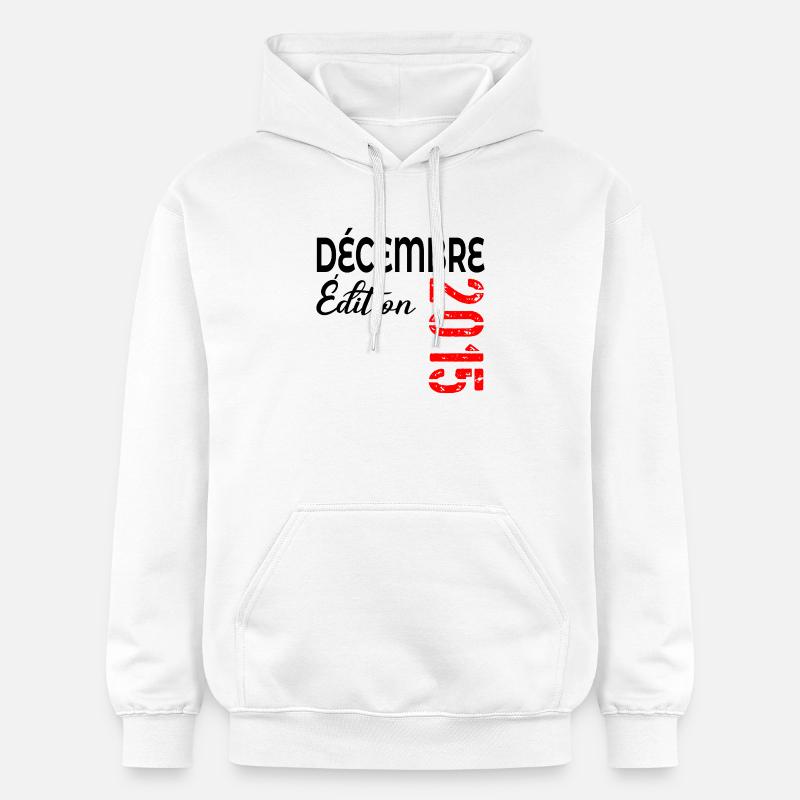 Décembre 2015 Anniversaire - Sweat à capuche Softstyle® Gildan Unisexe - blanc