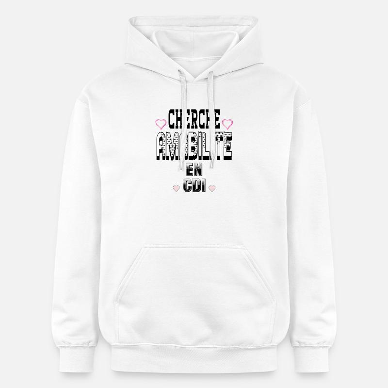 Cherche Amabilité en CDI - Sweat à capuche Softstyle® Gildan Unisexe - blanc