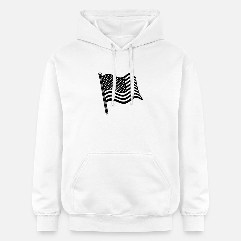 Drapeau des États-Unis - Sweat à capuche Softstyle® Gildan Unisexe - blanc