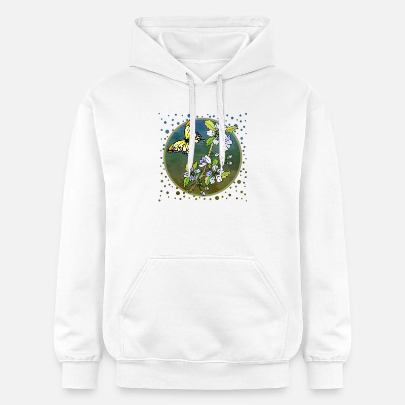 papillon - Sweat à capuche Softstyle® Gildan Unisexe - blanc