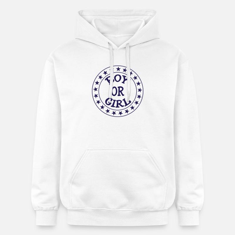 Junge oder Mädchen? Schwangerschaftsgeburt Schwanger - Gildan Unisex Softstyle® Midweight Hoodie - Weiß