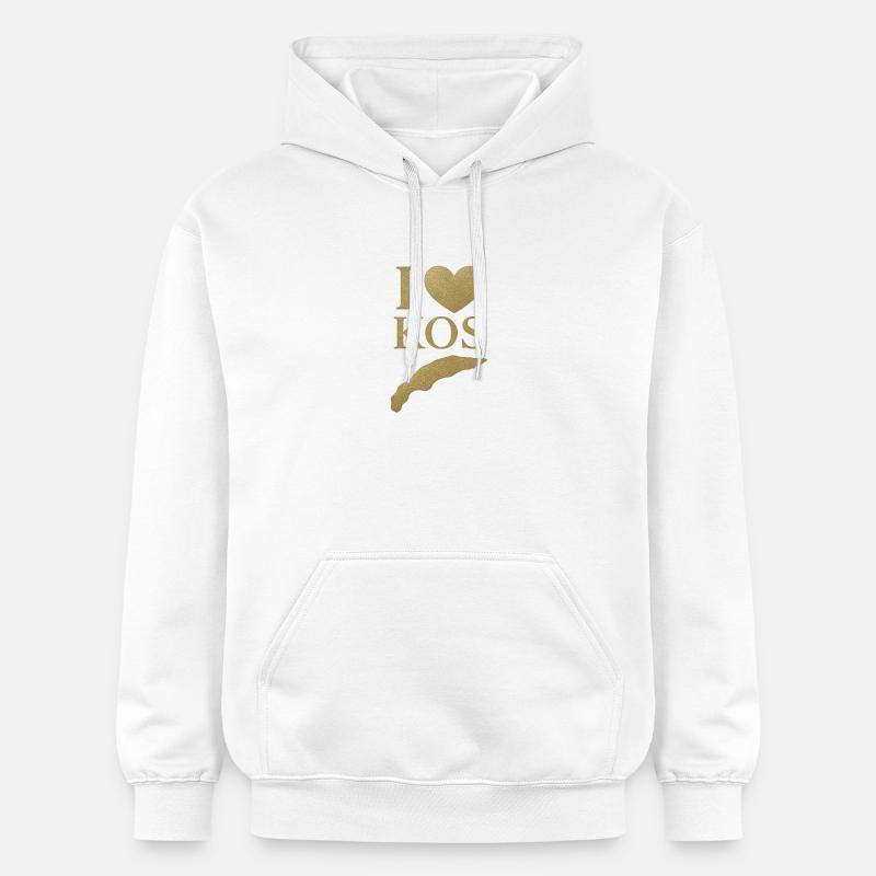 J’adore l’île KOS - Sweat à capuche Softstyle® Gildan Unisexe - blanc
