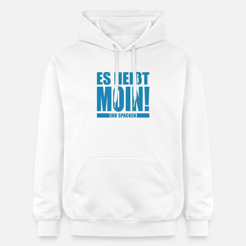 Ça s’appelle Moin, ihr Spacken - Sweat à capuche Softstyle® Gildan Unisexe - blanc