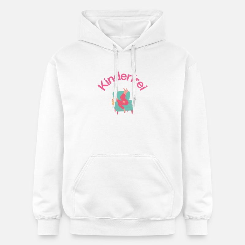 Kinderfrei – Sofa, Schlaf & Stille, Mutter schläft - Gildan Unisex Softstyle® Midweight Hoodie - Weiß