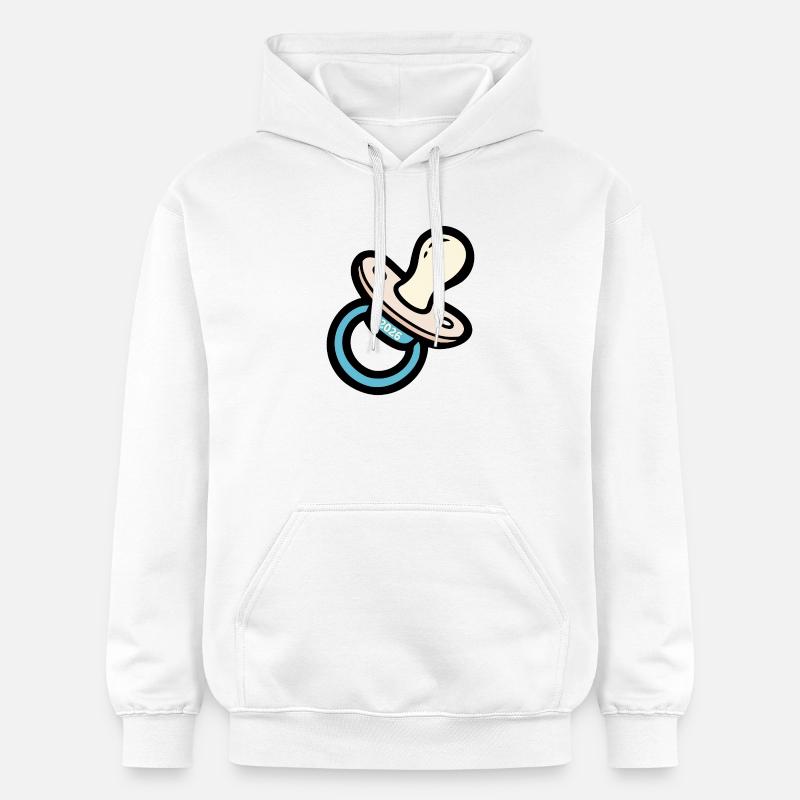 Annonce du bébé - Tétine 2026 - Sweat à capuche Softstyle® Gildan Unisexe - blanc