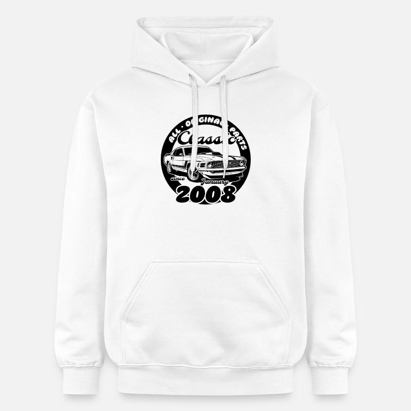 18e anniversaire - Classic Musclecar 01/2008 - Sweat à capuche Softstyle® Gildan Unisexe - blanc