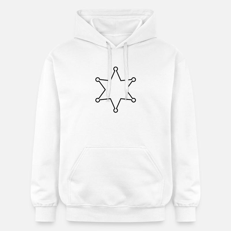 Étoile du shérif - Sweat à capuche Softstyle® Gildan Unisexe - blanc