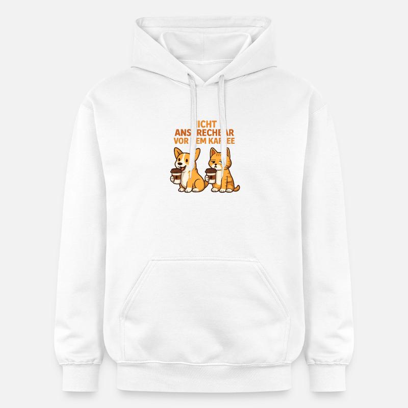 Chien et chat - Sweat à capuche Softstyle® Gildan Unisexe - blanc