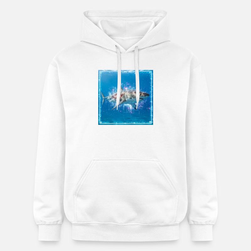 Requin de Transe - Sweat à capuche Softstyle® Gildan Unisexe - blanc
