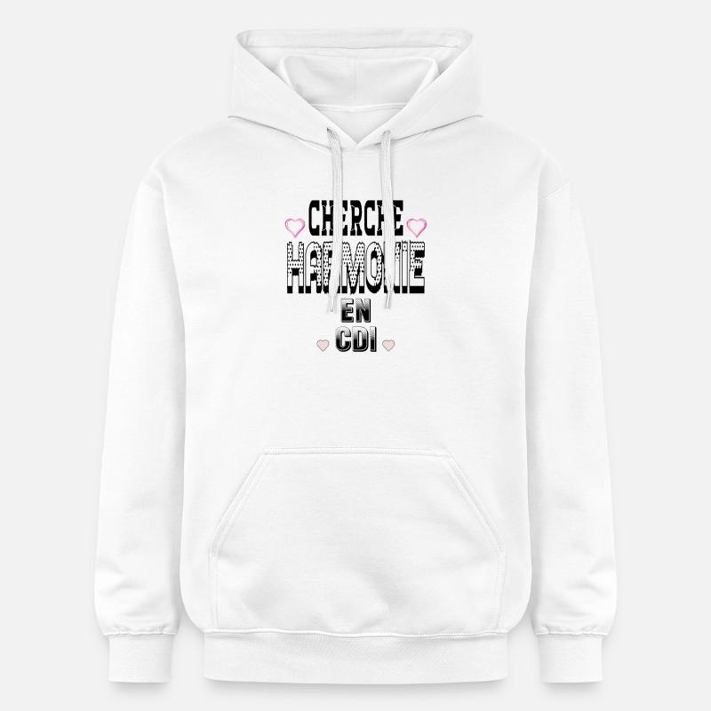 Cherche Harmonie en CDI - Sweat à capuche Softstyle® Gildan Unisexe - blanc